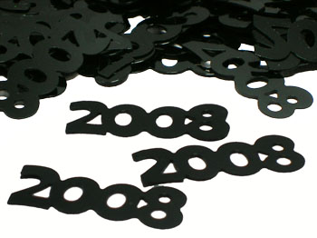 Class of 2008 Confetti, black